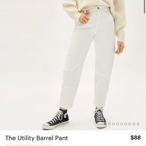 NWT EVERLANE utility barrel pants in bone (various sizes)